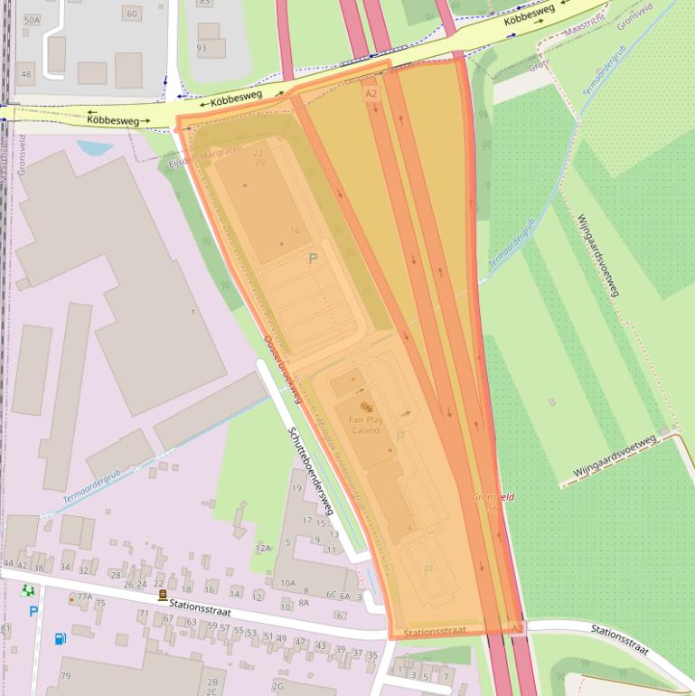 Kaart van postcodegebied 6247NZ.
