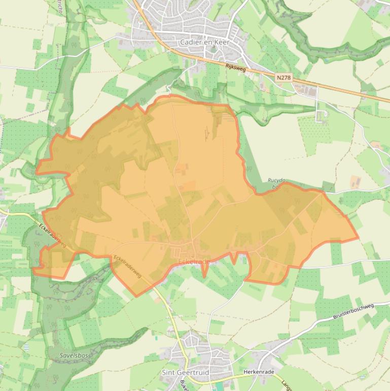 Kaart van postcodegebied 6251.