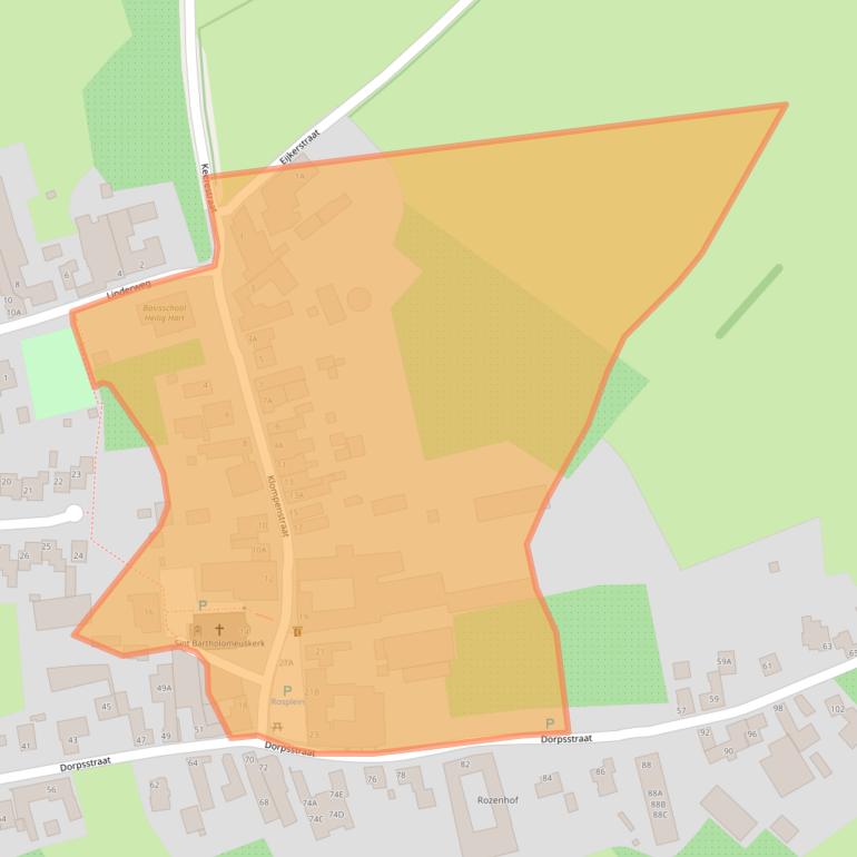 Kaart van postcodegebied 6251NE.