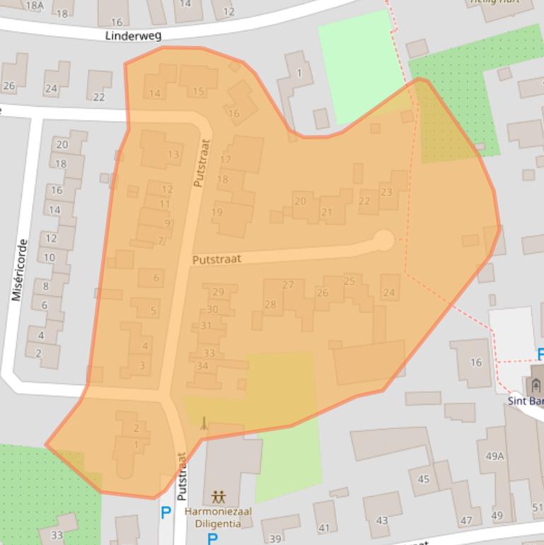 Kaart van postcodegebied 6251NN.