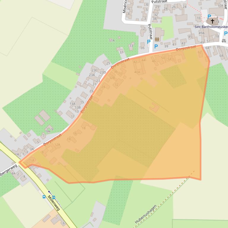 Kaart van postcodegebied 6252ND.