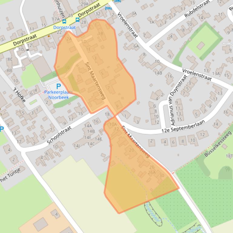 Kaart van postcodegebied 6255AP.