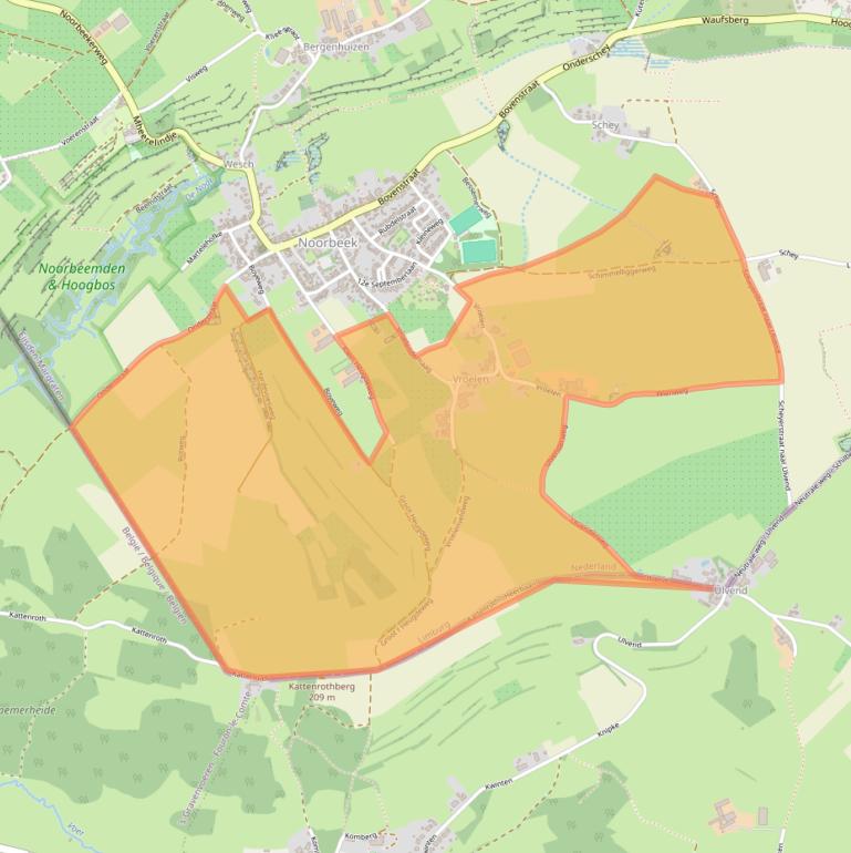 Kaart van postcodegebied 6255NC.
