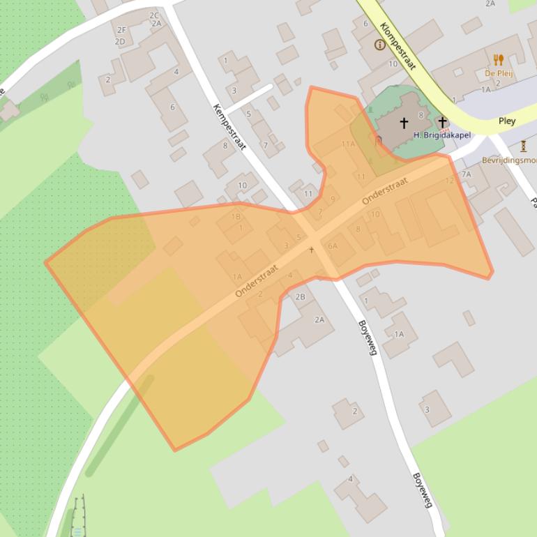 Kaart van postcodegebied 6255ND.