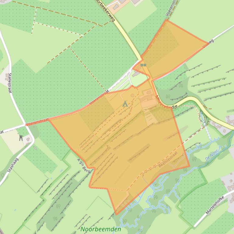 Kaart van postcodegebied 6255NG.