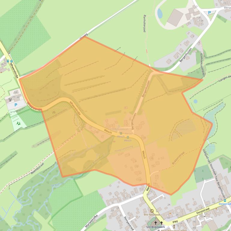 Kaart van postcodegebied 6255NH.