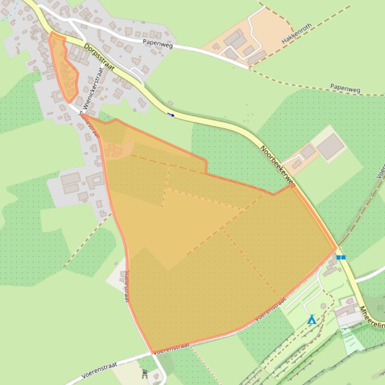 Kaart van postcodegebied 6261NC.