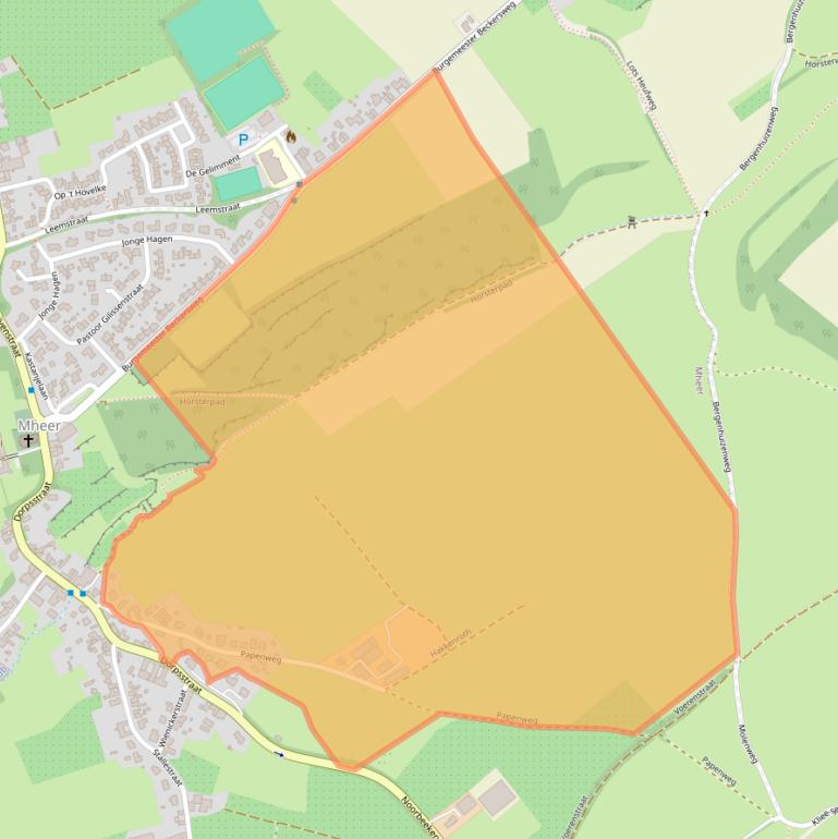 Kaart van postcodegebied 6261NE.