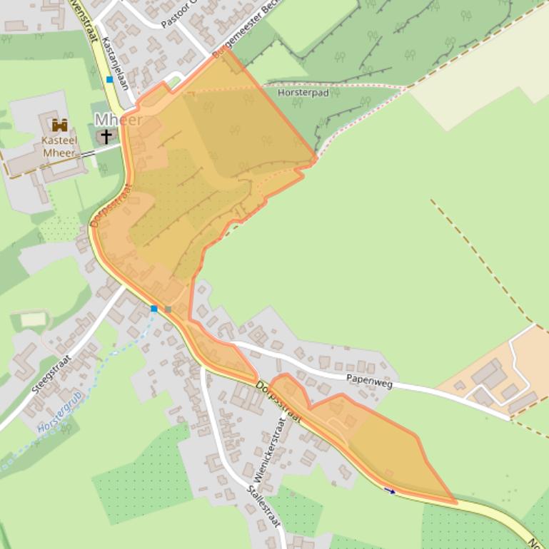 Kaart van postcodegebied 6261NH.