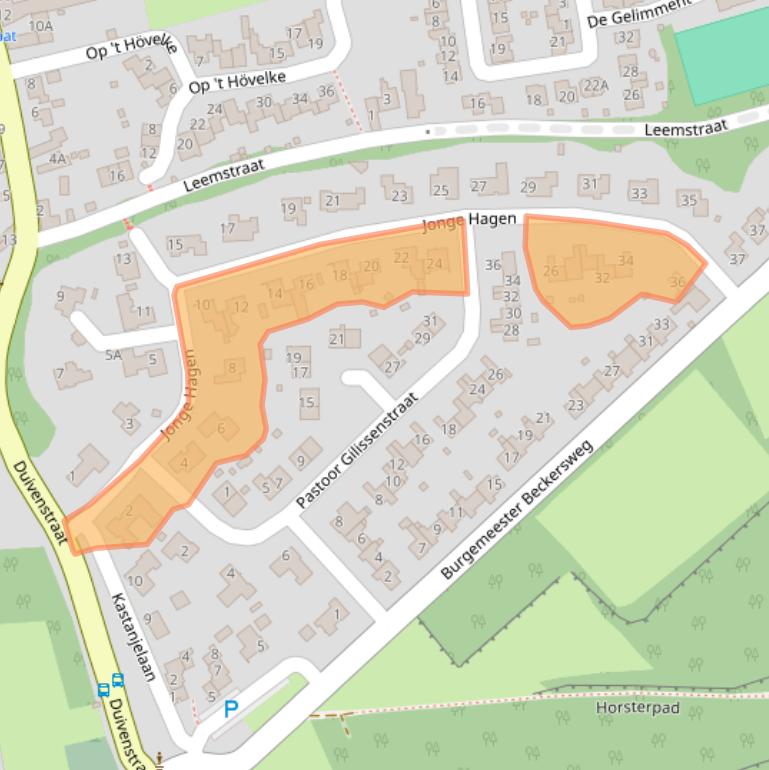 Kaart van postcodegebied 6261NL.