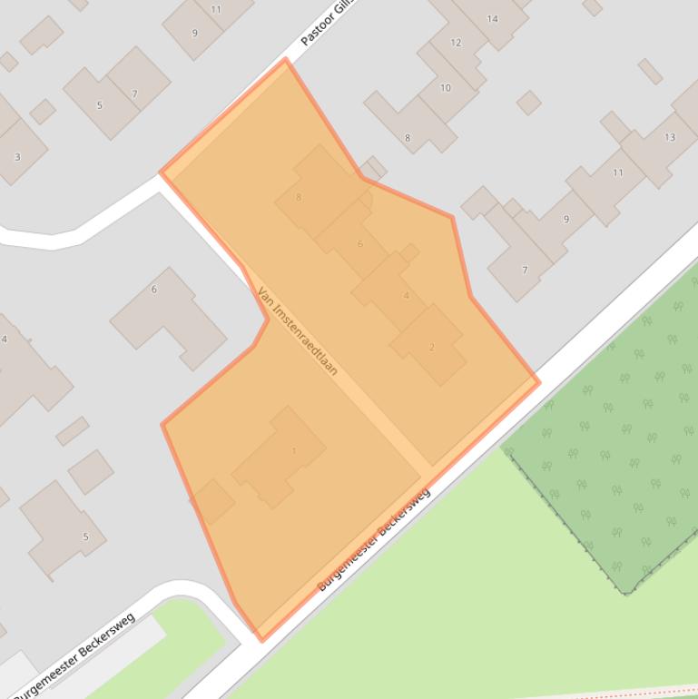 Kaart van postcodegebied 6261NN.