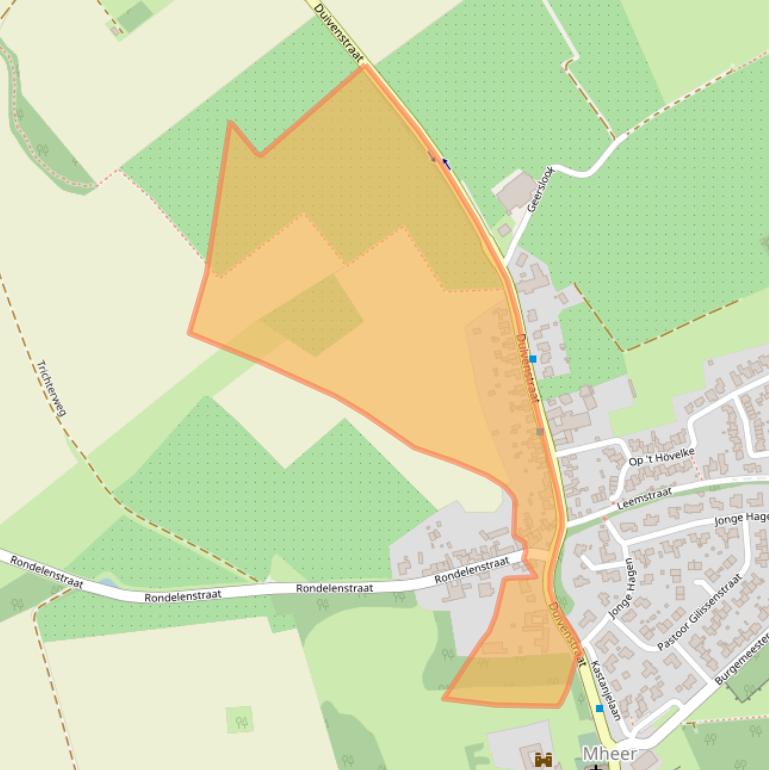 Kaart van postcodegebied 6261NV.