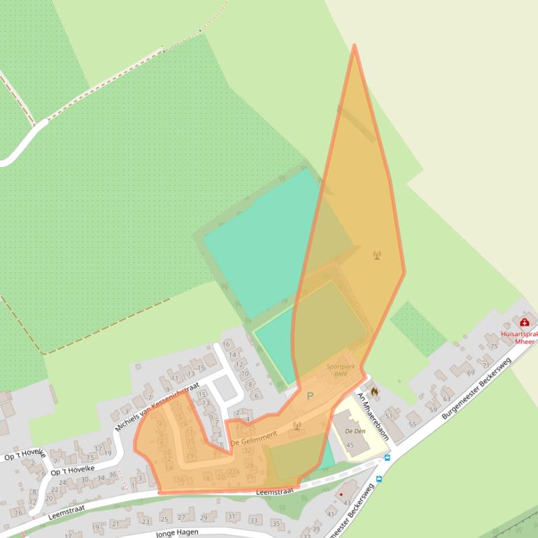 Kaart van postcodegebied 6261PH.