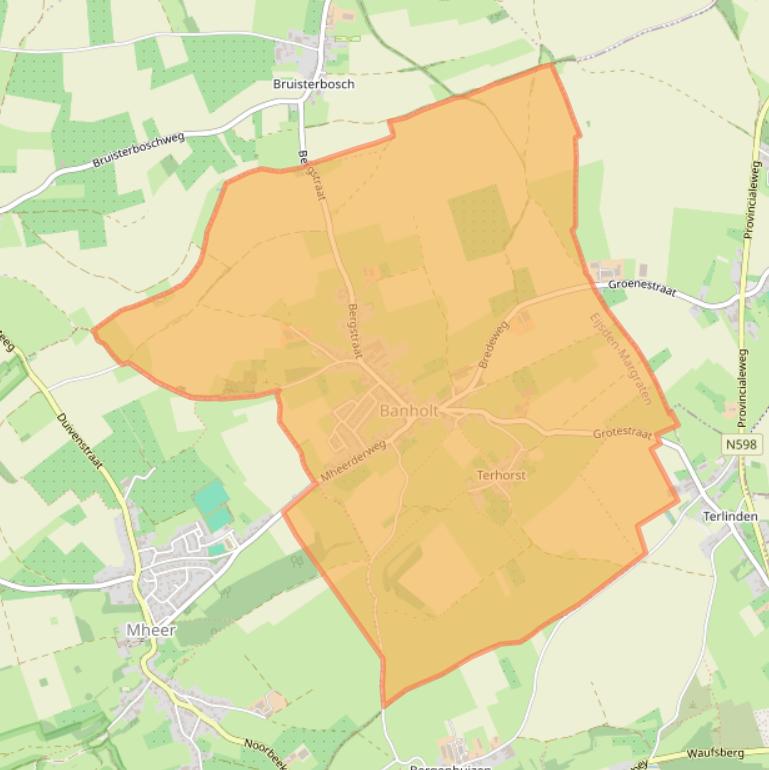 Kaart van postcodegebied 6262.