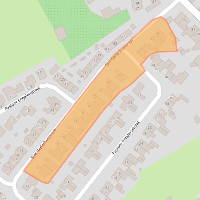 Kaart van postcodegebied 6262NJ.