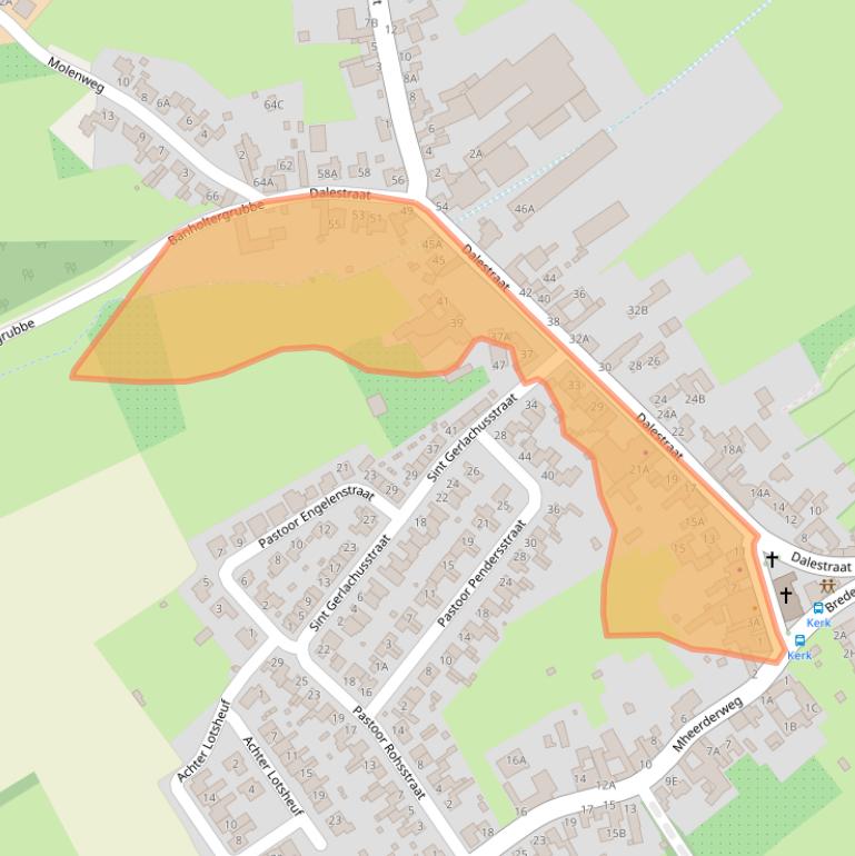 Kaart van postcodegebied 6262NP.