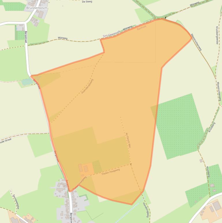 Kaart van postcodegebied 6262NS.