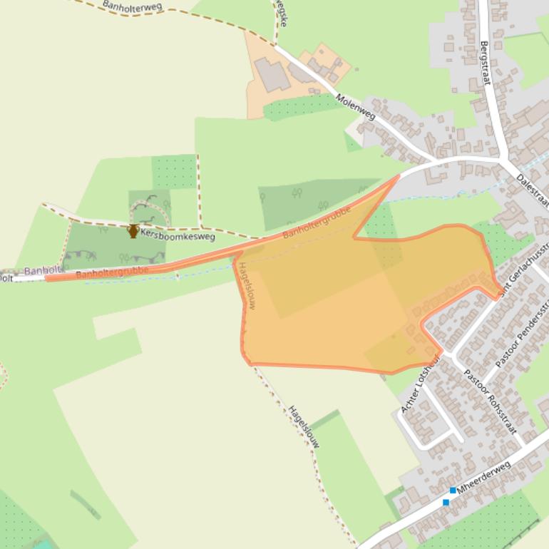 Kaart van postcodegebied 6262PD.