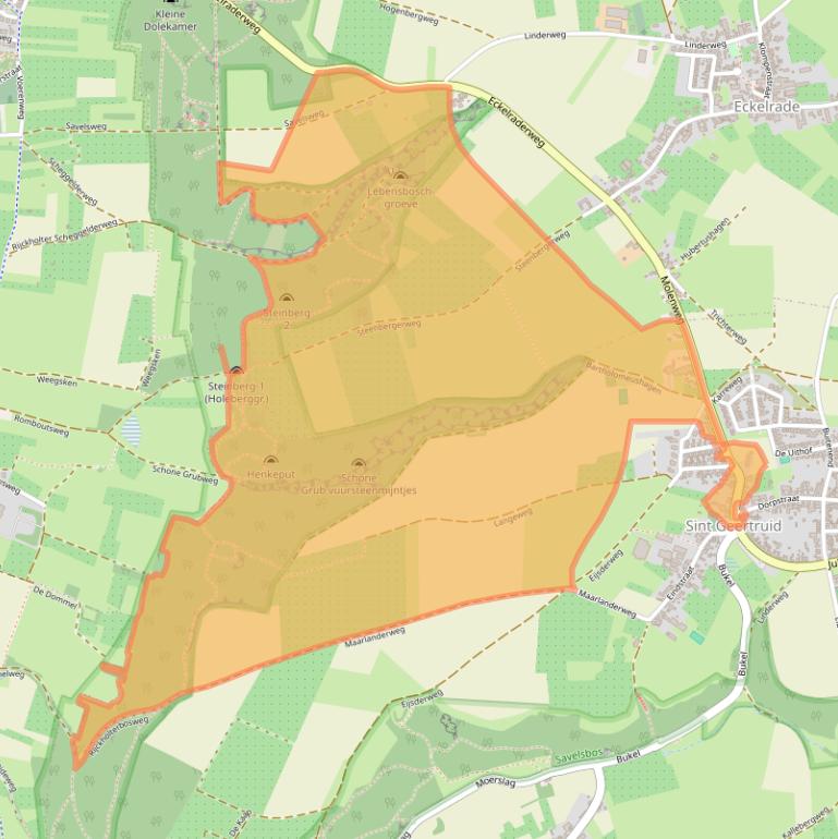 Kaart van postcodegebied 6265AA.