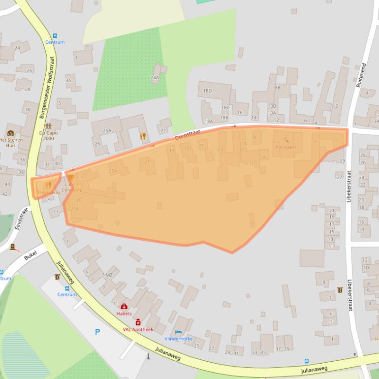Kaart van postcodegebied 6265AK.