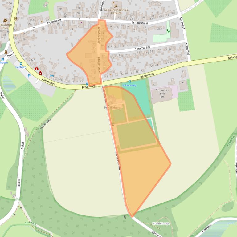 Kaart van postcodegebied 6265AM.