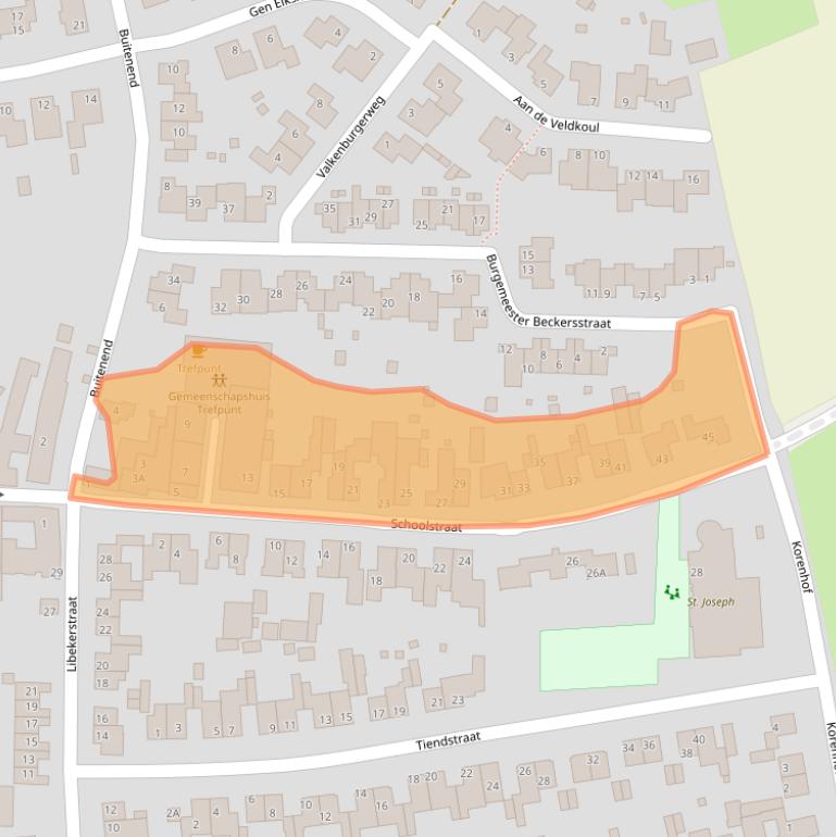 Kaart van postcodegebied 6265AR.