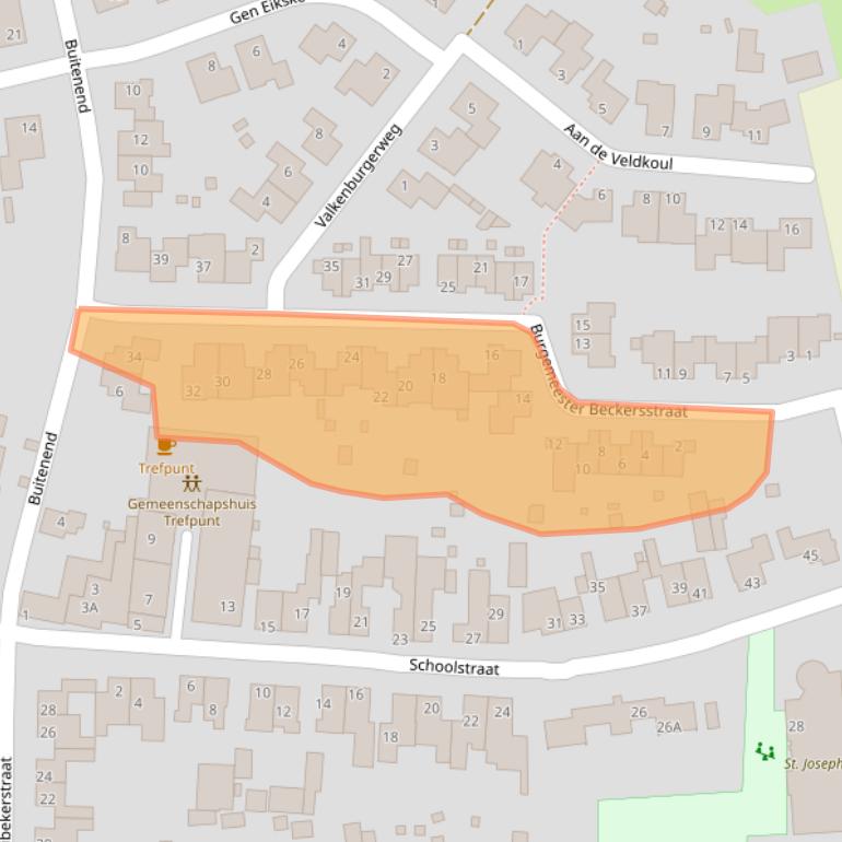 Kaart van postcodegebied 6265AV.