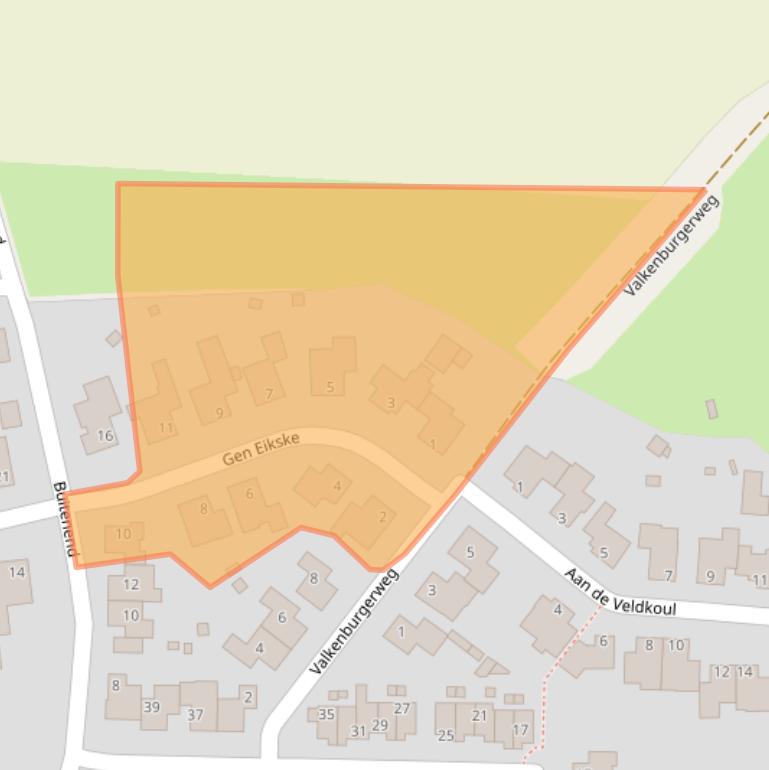 Kaart van postcodegebied 6265BC.