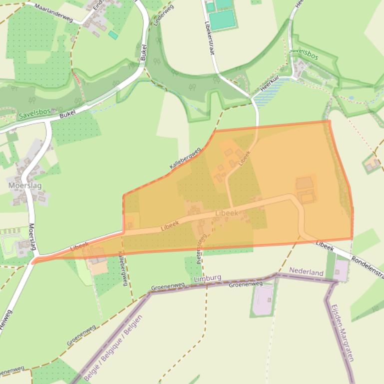 Kaart van postcodegebied 6265NE.