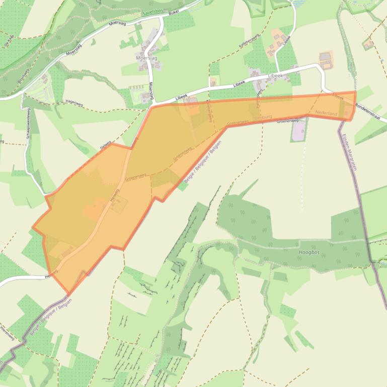 Kaart van postcodegebied 6265NL.