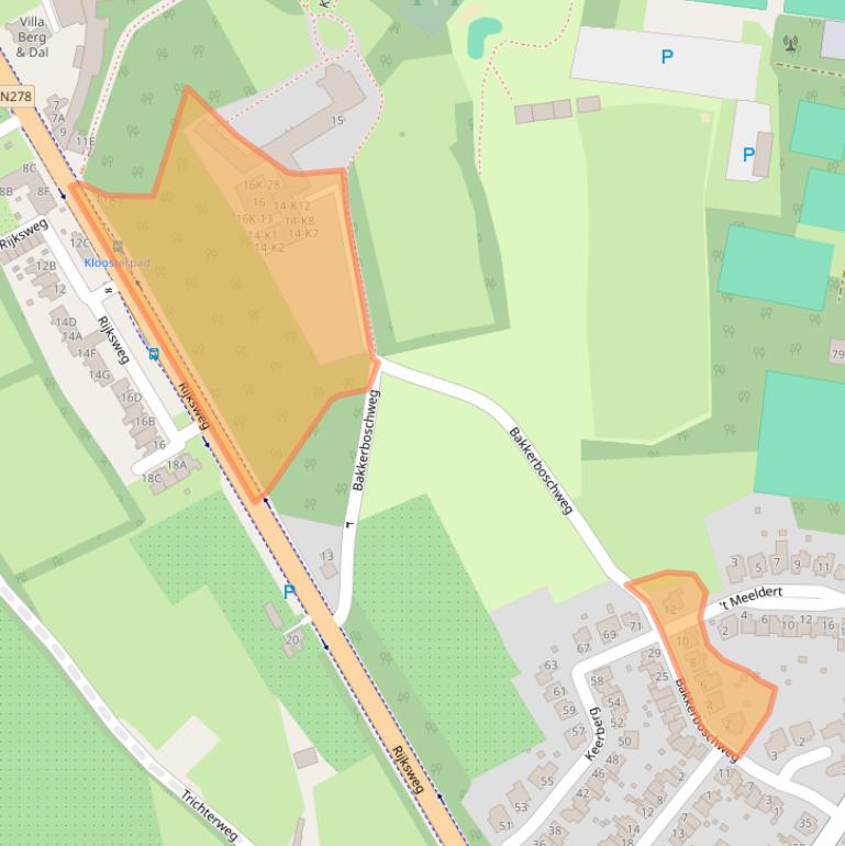 Kaart van postcodegebied 6267AJ.