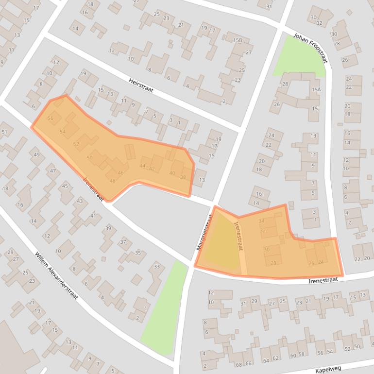 Kaart van postcodegebied 6267AZ.