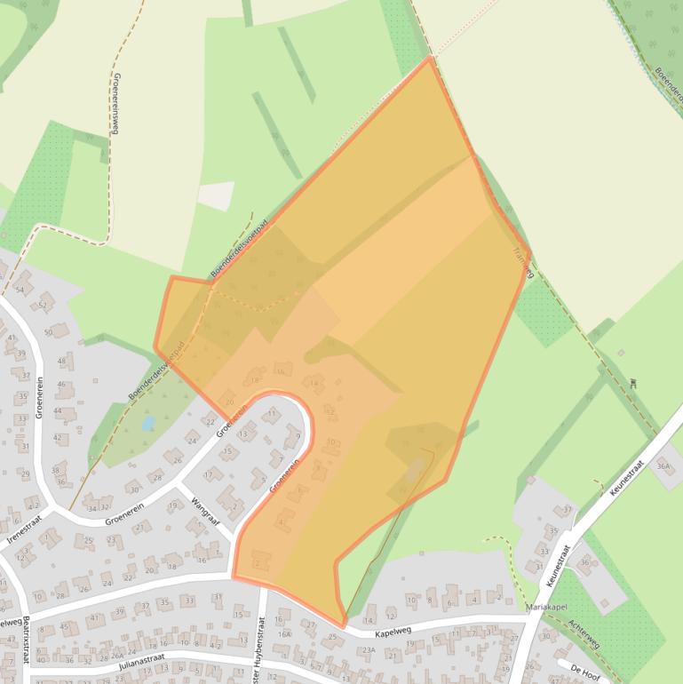 Kaart van postcodegebied 6267BL.