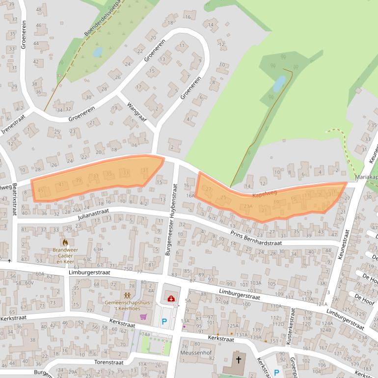 Kaart van postcodegebied 6267BT.