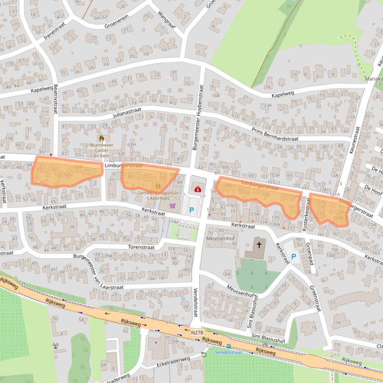 Kaart van postcodegebied 6267CG.