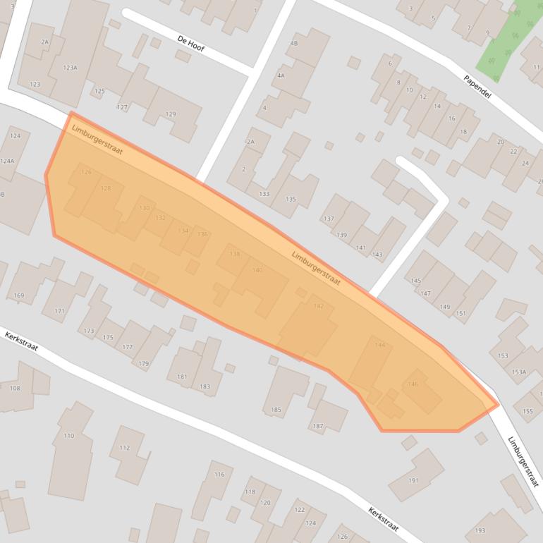 Kaart van postcodegebied 6267CH.