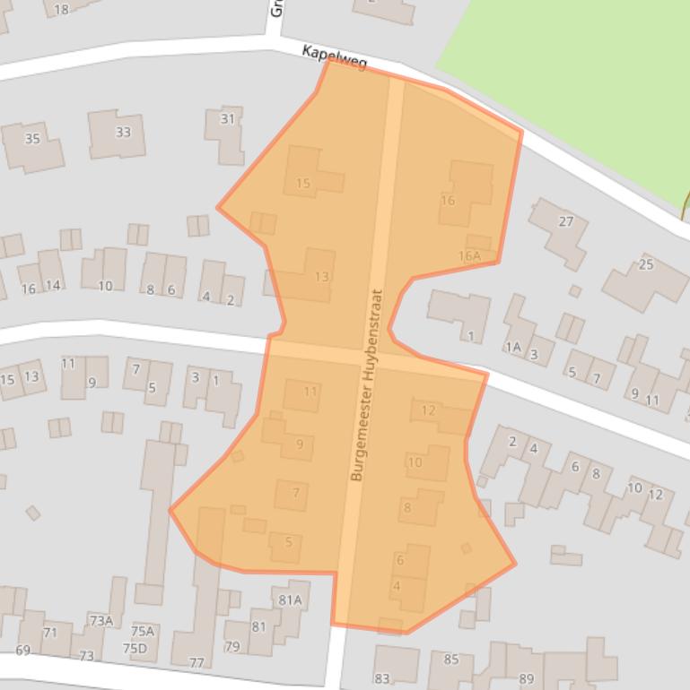 Kaart van postcodegebied 6267CL.