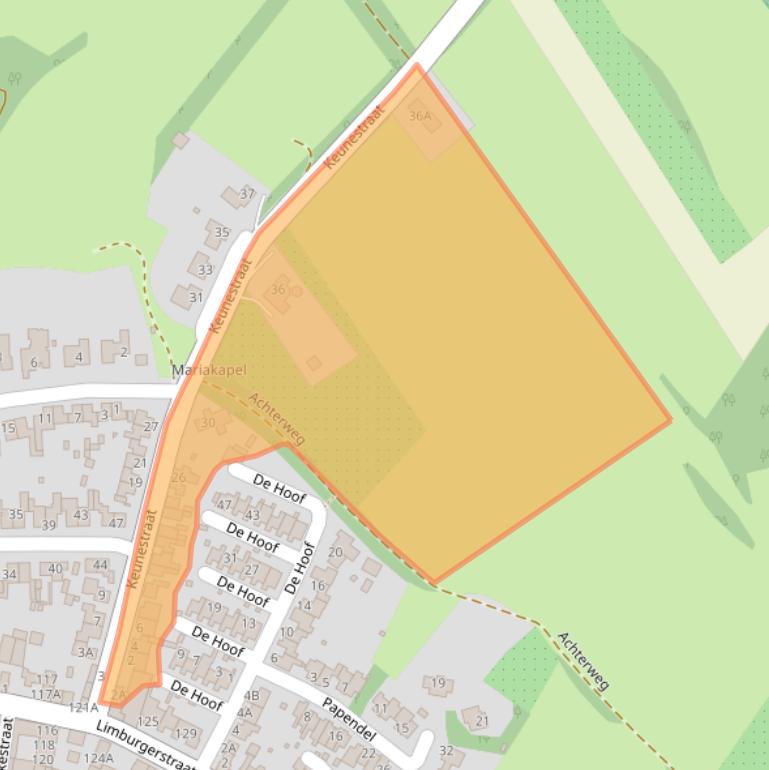 Kaart van postcodegebied 6267CR.