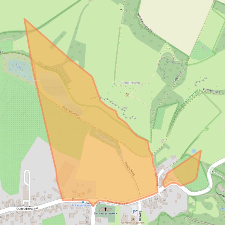Kaart van postcodegebied 6268NC.