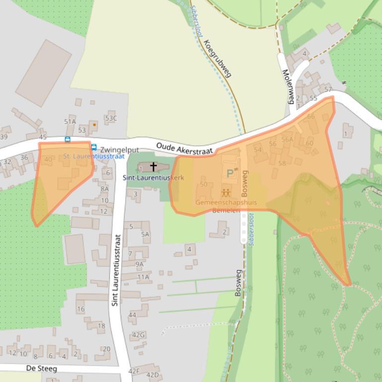 Kaart van postcodegebied 6268NE.