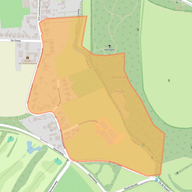 Kaart van postcodegebied 6268NP.