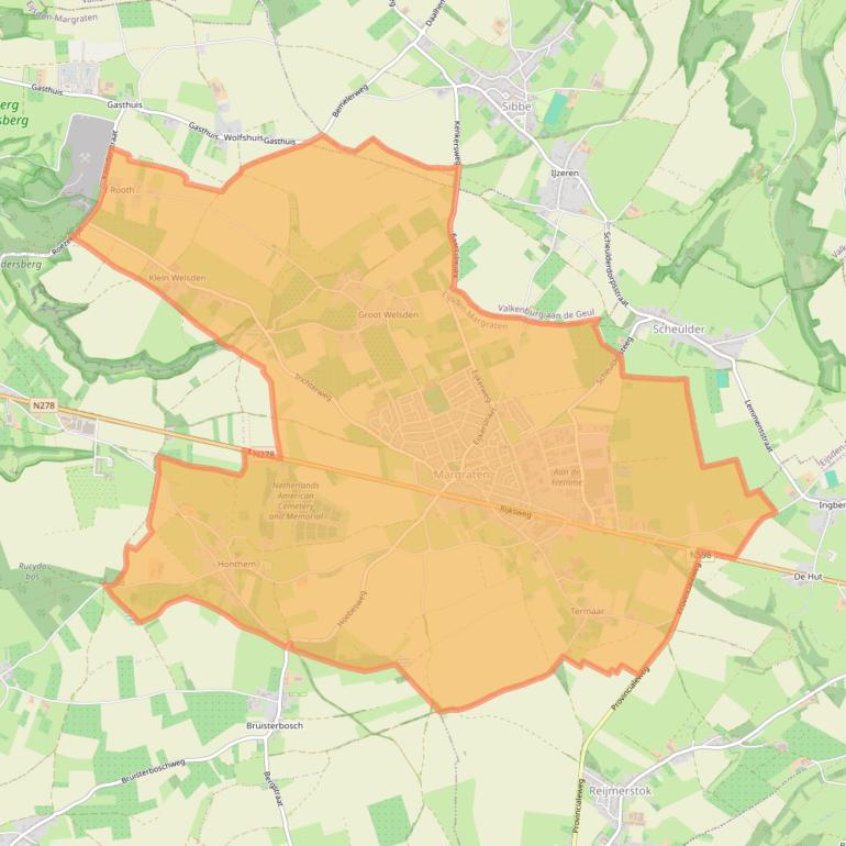 Kaart van postcodegebied 6269.