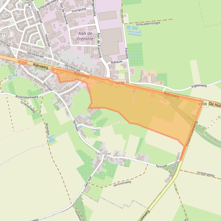 Kaart van postcodegebied 6269AD.