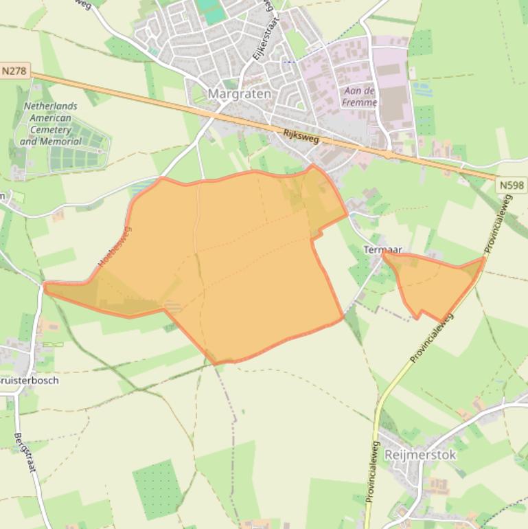 Kaart van postcodegebied 6269AJ.