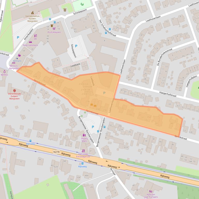 Kaart van postcodegebied 6269AM.