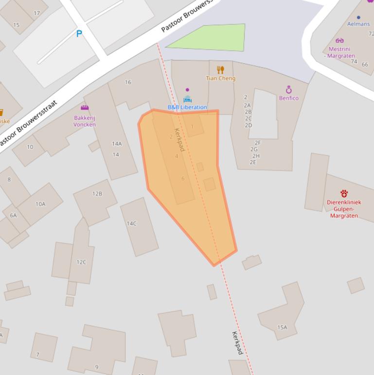 Kaart van postcodegebied 6269AV.