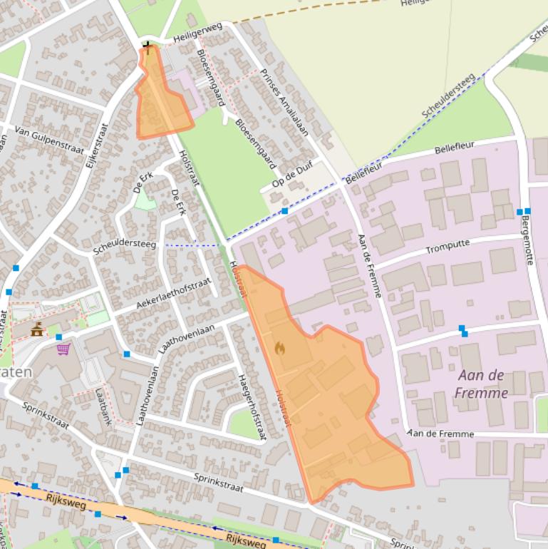 Kaart van postcodegebied 6269AW.