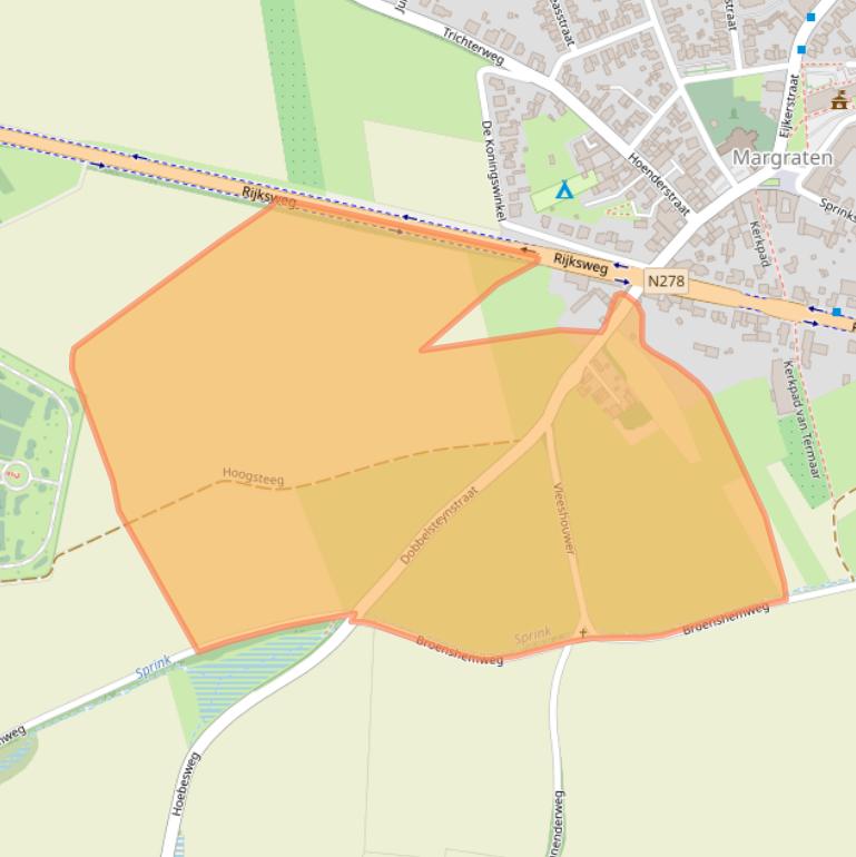 Kaart van postcodegebied 6269AX.