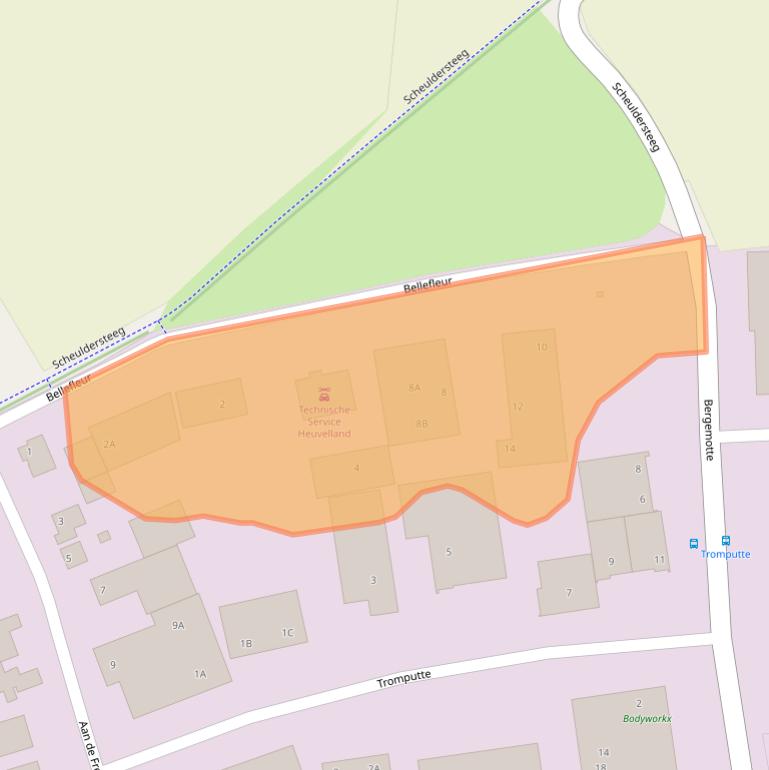 Kaart van postcodegebied 6269BD.