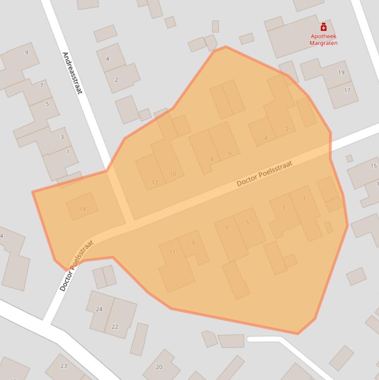 Kaart van postcodegebied 6269BT.